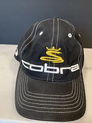 King Cobra Speed FootJoy FJ Black Strapback Golf Hat Cap Adjustable OSFM • $23.83