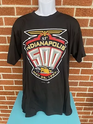 RARE Vintage 90s 1997 Indy 500 Racing T Shirt Indianapolis 81st Large Tee • $31