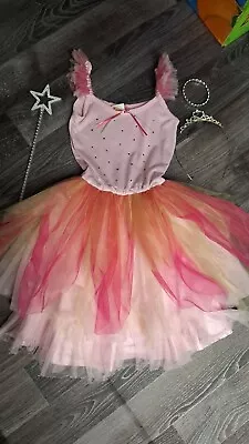 Pink Fairy Fancy Dress Child Costume For Girls 5-7 Years Old With A Tiara • £6