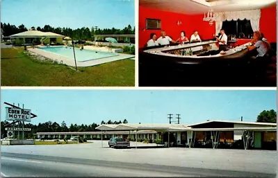 Postcard. Eden Roc Motel And Restaurant Bar Jessup Georgia. AR. • $2.95