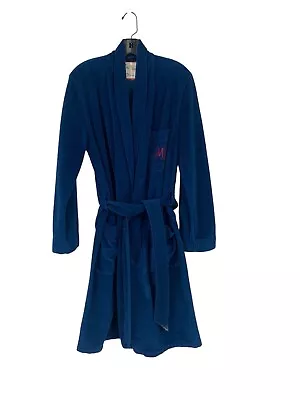 Vintage 60’s State O Maine Mens Bathrobe Small Blue Monogrammed • $77.81