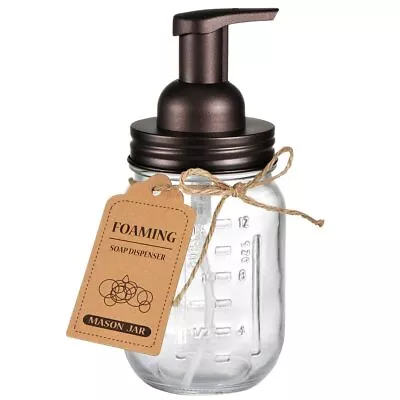 Mason Jar Foaming Soap Dispenser - Rustproof Stainless Steel Lid/BPA Free Foa... • $18.76