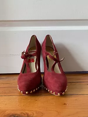 Michael Kors Woman's Ailee Pump Cinnabar/burgundy Size 7M • $49