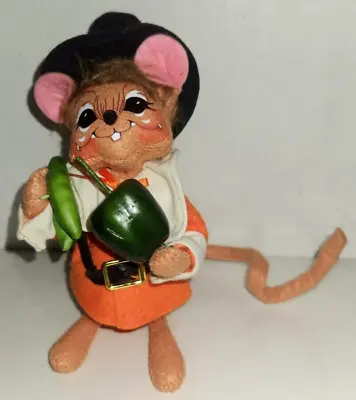 Annalee 6  Pilgrim Boy Mouse Mouse Fall Harvest Thanksgiving Doll  350509 • $14.99