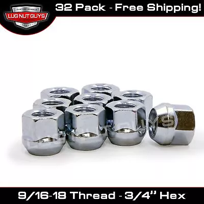 Lug Nuts Open End Bulge Acorn 9/16-18 32 Pieces Cone Seat • $21.99