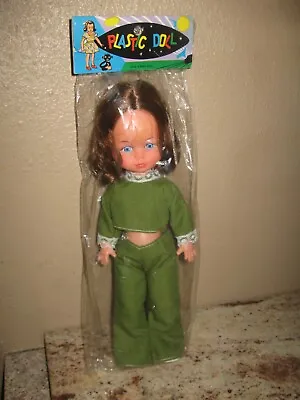 Vintage Plastic Doll In Bag Package- Made In Hong Kong- Dime Store Type • $9.99