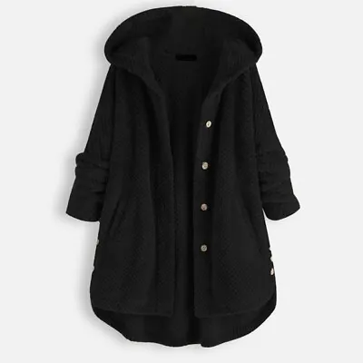 £19.99 • Buy Plus Size Womens Teddy Bear Fleece Hooded Coat Fluffy Jacket Winter Warm Outwear