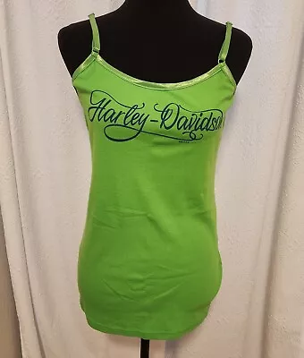 Harley Davidson Women's L Green Sleeveless Knit Tank Sioux Falls SD • $12.99