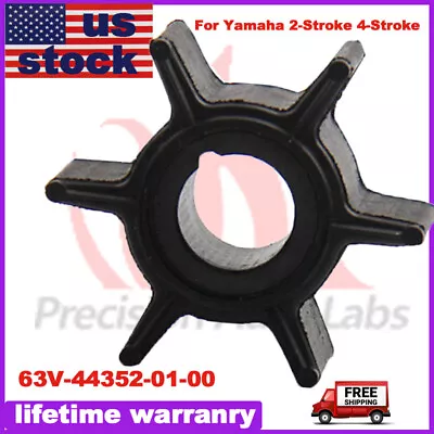 Water Impeller For 2-Stroke 4-Stroke Yamaha 63V-44352-01-00 8HP 9.9HP 15HP 20HP • $8.59