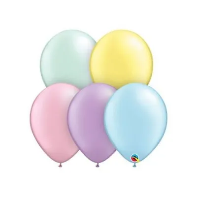 $17.50 • Buy 100 Pcs Qualatex 5 Inch/12 Cm Pastel Pearl Assortment Latex Balloons