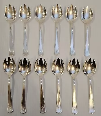 SUPER RARE! Set Of 12 J.S. Co. Sterling Silver Ice Cream Spoons M Monogram 230 G • $399.99