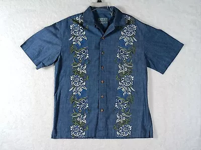 BATIK BAY Hawaiian Shirt Men's M Floral Short Sleeve. Reverse Print. • $17