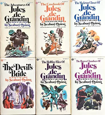 6 Jules De Grandin Paperbacks By SEABURY QUINN - Popular Library High Grade • $49.95