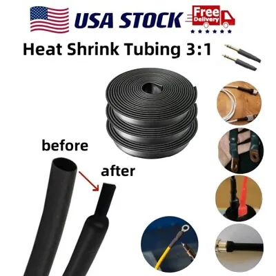 Dual Wall Heat Shrink Tubing Wire Wrap Industrial Marine Grade Waterproof 3:1 • $9.79