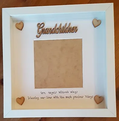 Personalised Photo Box Frame- Grandchildren- Grandparents/ Nan/ Grandad • £20