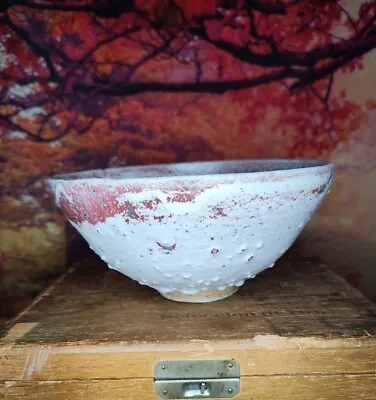 Jun Red Soup Bowl Malachite Traces • $200