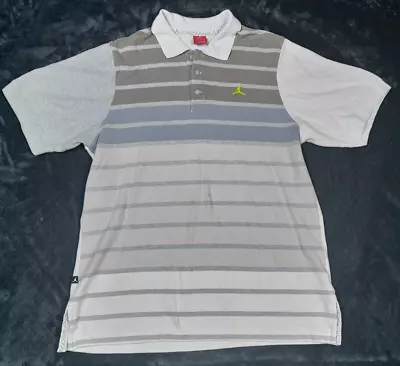 Nike Air Jordan Jumpman Polo Shirt Mens Size XXL Striped Multicolor Golf Casual • $24.99