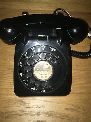 Original Vintage Retro 1960's GPO 706 Rotary Dial Black Telephone Warwick • £79.95