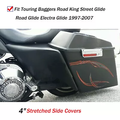 4  Stretched Side Covers For Harley Road King Street Road Electra Glide 97-08 • $198.53