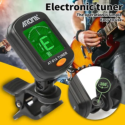 $7.98 • Buy Clip-On LCD Digital Guitar Tuner For Guitar, Bass, Violin, Ukulele, Chromatic