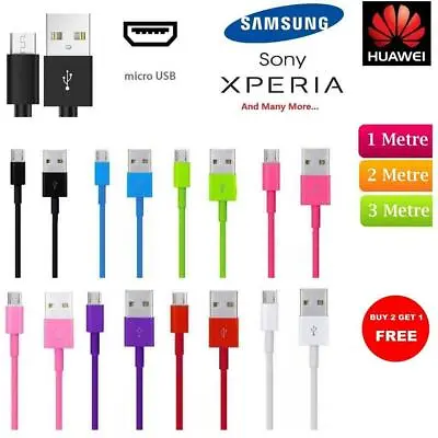 MICRO USB DATA CHARGER CABLE FOR SAMSUNG GALAXY S6 S7 Edge A6 A7 J3 J5 J4 Plus  • £2.99