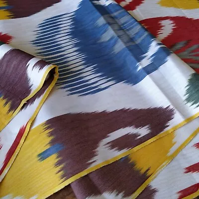 Ikat Hand Dyed Authentic Cotton Fabric By Metre  38s/13m • £8