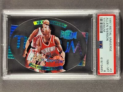 1997-98 Metal Universe Titanium #2 Allen Iverson Acetate Insert PSA 8 NM-MT • $229.99