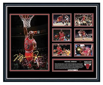 $109.99 • Buy Michael Jordan Chicago Bulls Signed Photo Poster L/e Framed Memorabilia
