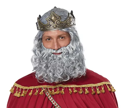Wise Men King Melchior Biblical Adult Men Costume Wig And Beard • $25.99