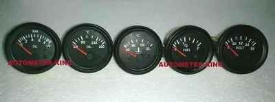 El Gauges 52mm (5pc) - Volt Water Temp C Oil Temp C Oil Press Bar Fuel Gauge • $49.50