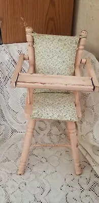 VINTAGE CASS TOYS 50'S Pink Painted WOODEN DOLL High Chair 17.5  Tall • $49.99