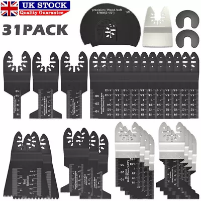 31X Oscillating Multi Tool Saw Blades Set Carbide Blade Metal Wood Metal Cutter • £16.14