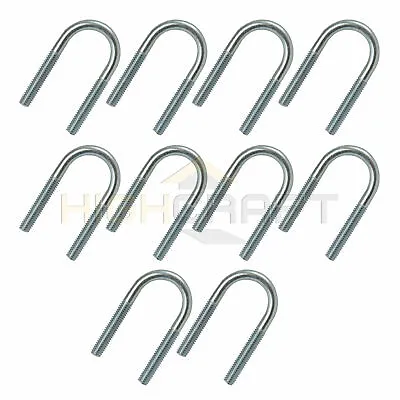 Highcraft U-Bolt Pipe Clamp Light Duty Electro Galvanized Steel (10 Pack) • $15.84