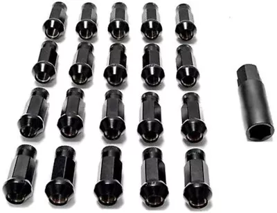 Muteki SR48 Series Black 12mm X 1.25mm Open End Lug Nut Set Of 20 12X1.25 Kit  • $58.49