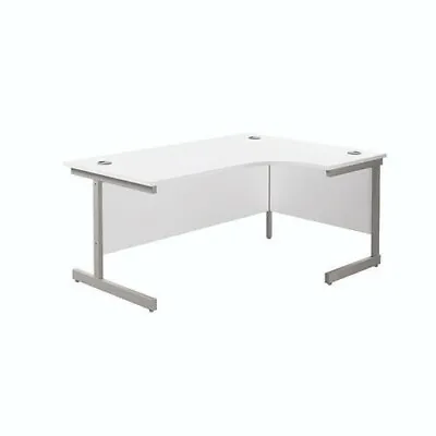£302.54 • Buy Jemini Right Hand Radial Desk 1600x1200mm White/Silver KF801811