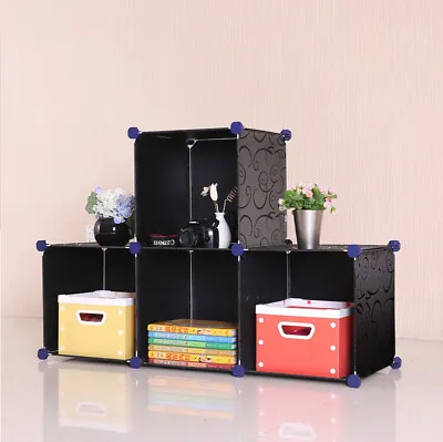 5 Colors Cube Storage Kid Cabinet Wardrobe Toy Book Shelve Portable Stackable • $31.99