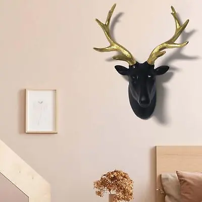 Deer Antler Wall Sculpture Animal Head Wall Art For Dining Room Home Bedroom • £23.38