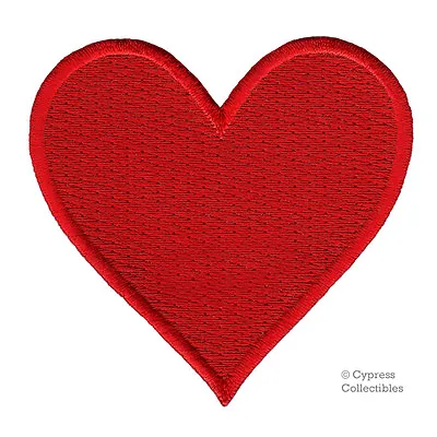RED HEART CARD SUIT PATCH Embroidered Iron-on POKER BLACKJACK PLAYING VALENTINES • $3.95