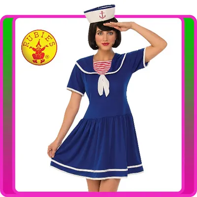$31.99 • Buy Womens Navy Blue Sailor Costume Girls Uniform Rockabilly Pin Up 50s Fancy Dress