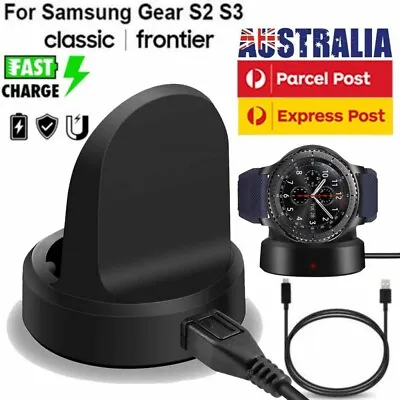 $12.99 • Buy Wireless Charger Dock Charge Fits Samsung Gear S3 S2 Frontier Smart Watch Cradle