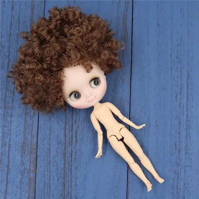 Fashion Blythe Doll Middie Brown Afro Hair 8  Joint Body Matte Face DIY BJD Toys • $50.83