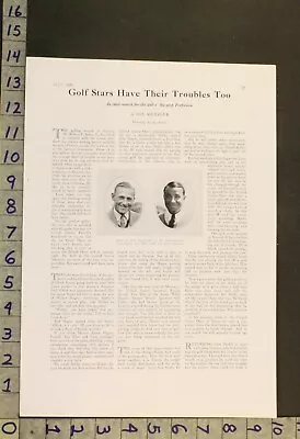1929 Sport Men Golf Star Jones George Von Elm Gene Sarazen Sol Metzger Ad Xi47 • $28.95