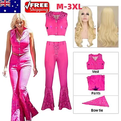 Barbie Margot Robbie Cosplay Costume Women Barbie Pink Outfits Party Halloween • $28.85