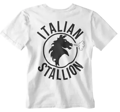 Italian Stallion T-Shirt Rocky Balboa Movie Tee Yolo Tumblr Cool Street Cred Uk  • £6.99