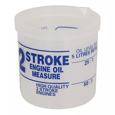 2 Stroke Oil Measuring Beaker Cup With Mixing Gauge For Mixing 5 Litres Of Fuel • £6.95