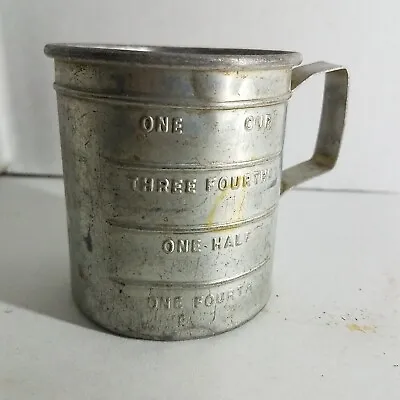 Measuring Cup Vintage Aluminum 1 Cup Graduated • $19.99