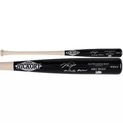 Mike Trout Angels Signed Game Model Old Hickory Bat W/Millville Insc-LE 27 Of 27 • $6999.99