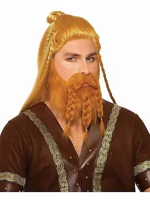 Viking Wig Beard Brown Medieval Fancy Dress Up Halloween Adult Costume Accessory • $36.85