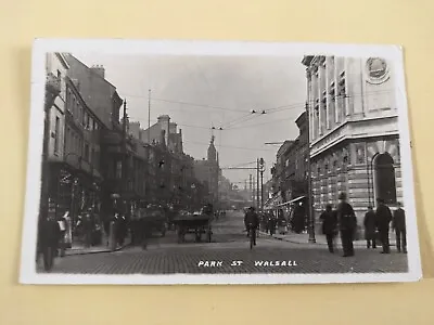 Walsall Park Street West Midlands Posted 1909 RPPC • £5