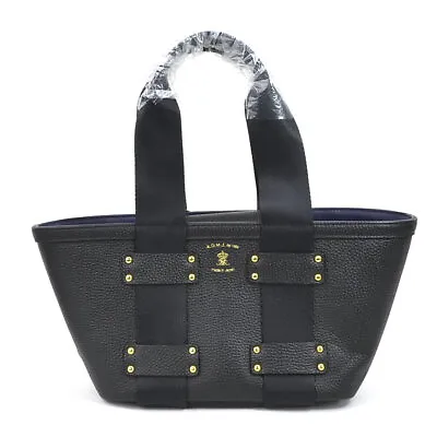 Auth ADMJ Handbag Tote Bag Black Leather - R9687 • $216